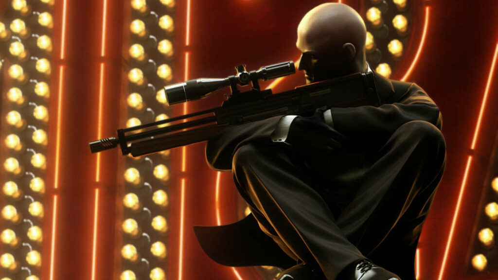Sharpshooter Serenity: Agent 47's Calm Stance in Hitman's HD Wallpaper