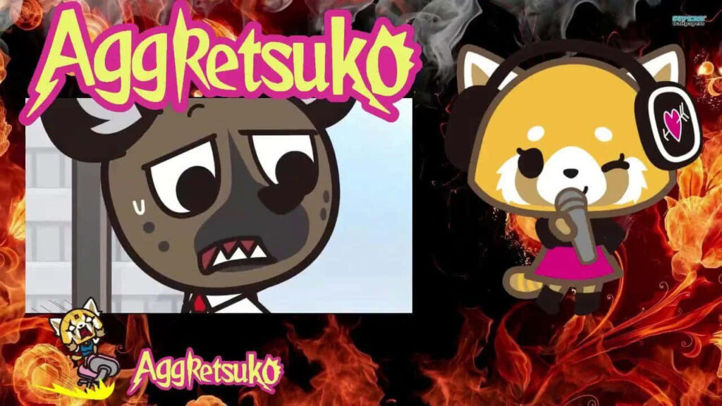 Aggretsuko: Passionate Heavy Metal Red Panda Wallpaper Background