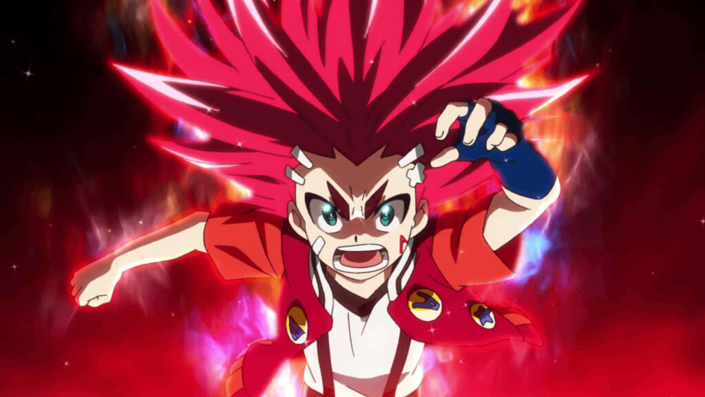 Aiga Akaba unleashing vibrant energy with fierce determination in dynamic animated wallpaper