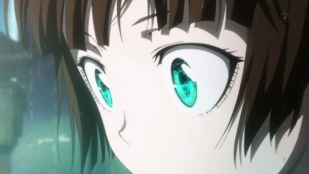 Akane Tsunemori intense focused expression anime wallpaper central protagonist determination
