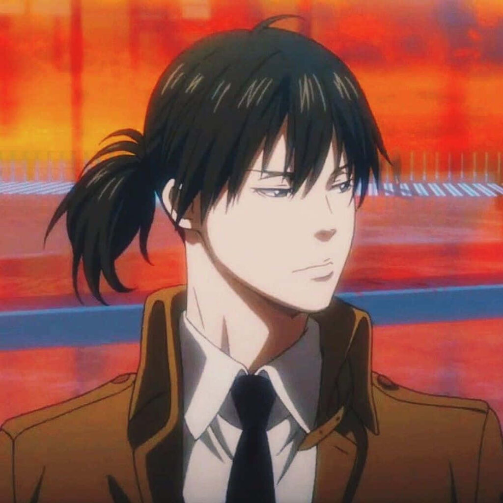 Akane Tsunemori Psycho-pass stern determined expression vivid wallpaper background focused face