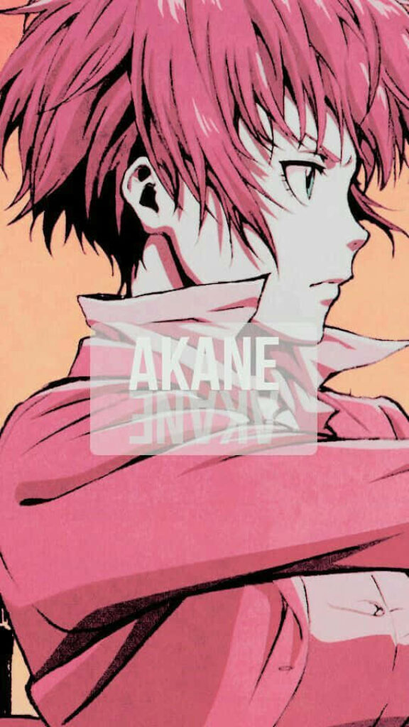 Akane Tsunemori side profile with bold pink hues determined expression dynamic wallpaper background