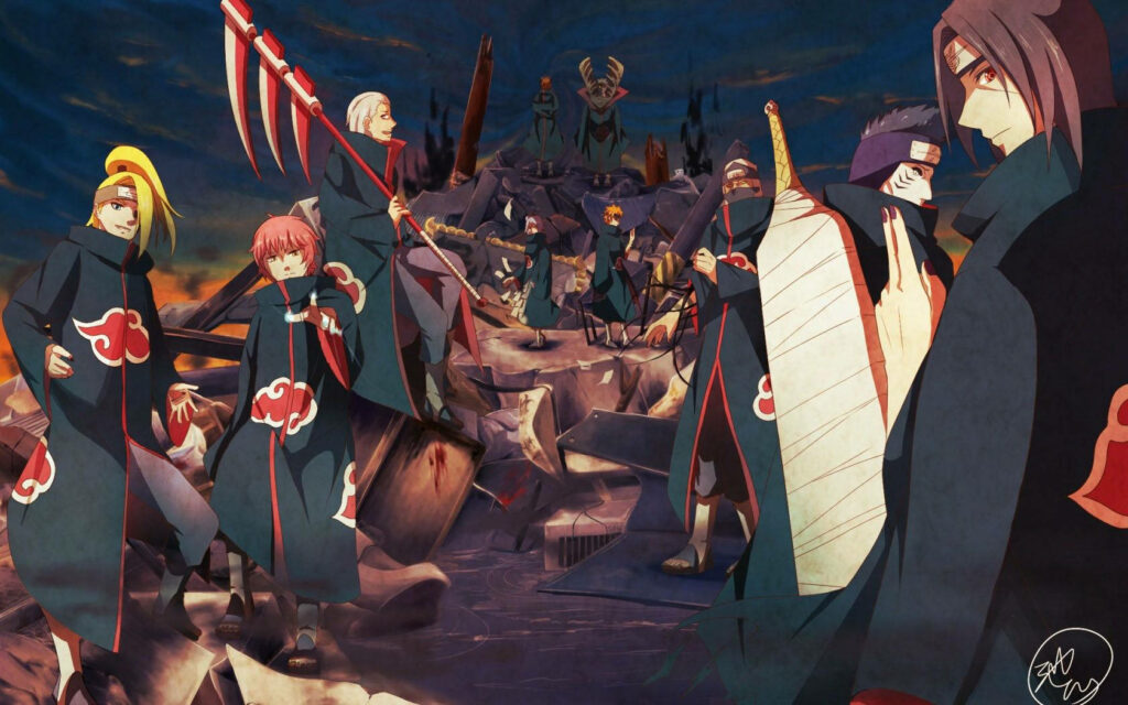 The Gathering Storm: Akatsuki Unites in Epic HD Wallpaper