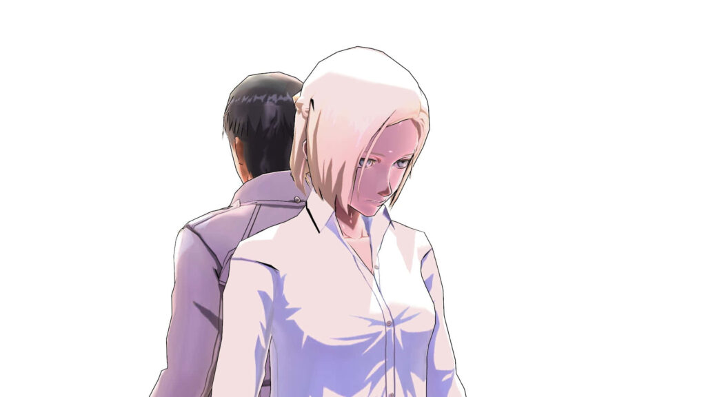 Akira Mado intense action wallpaper with determined expression and dramatic background scene