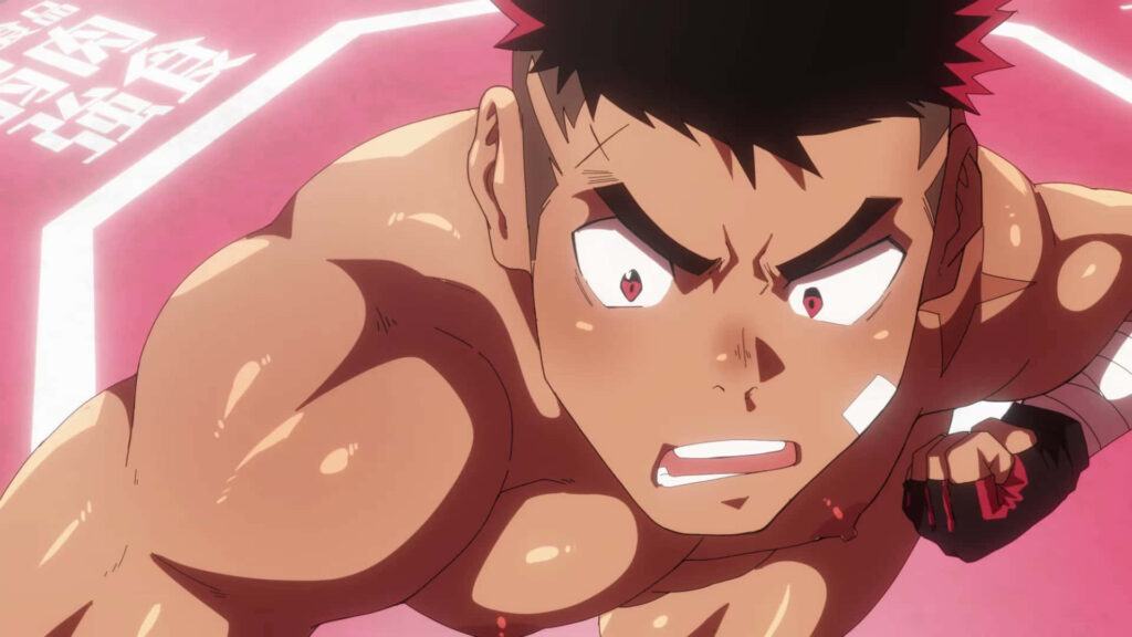 Akitaru Ōbi close-up intense expression strong physique Fire Force anime wallpaper background