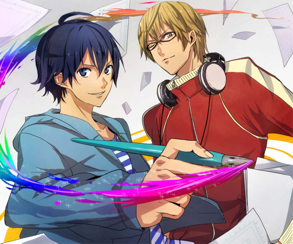 Akito Takagi vibrant wallpaper teamwork creative animated collaboration dynamic energy background