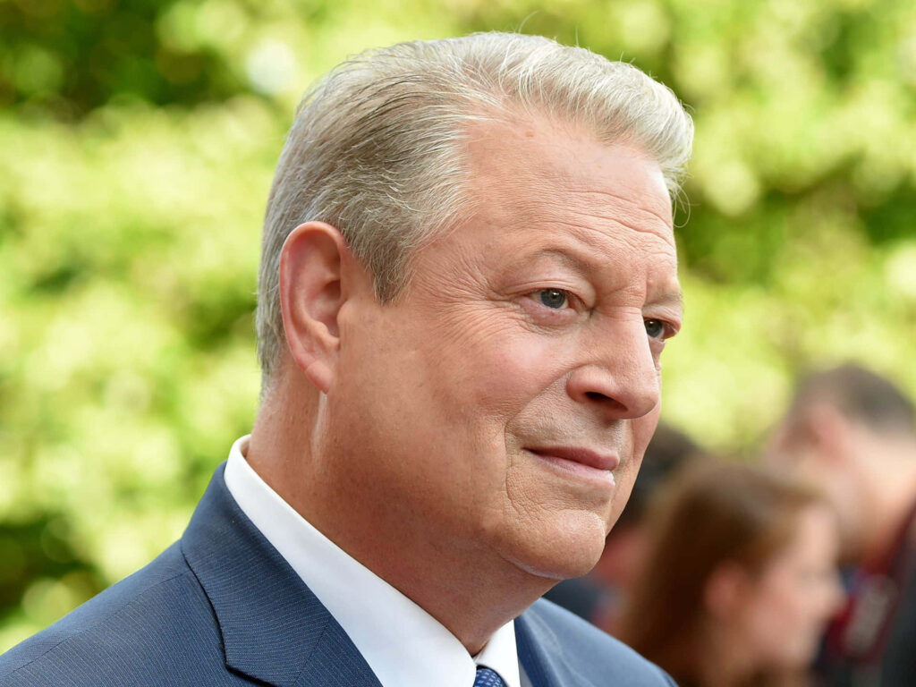 Al Gore thoughtful portrait wallpaper American politician businessman environmentalist background