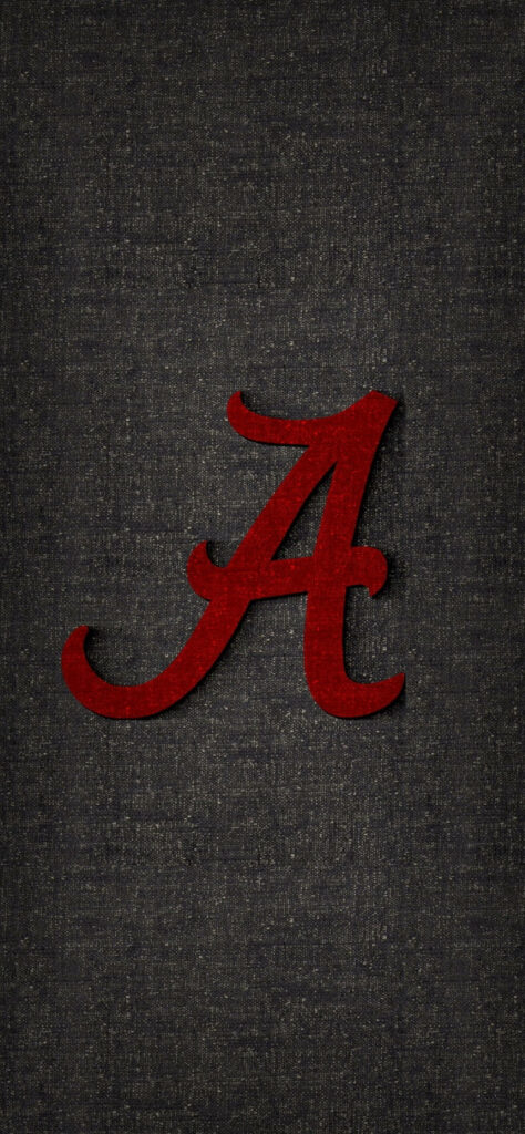 Alabama Crimson Tide crimson A logo on textured cloth background bold sports wallpaper