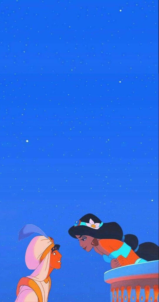 Romantic Aladdin & Jasmine Wallpaper for Aesthetic Profile Background