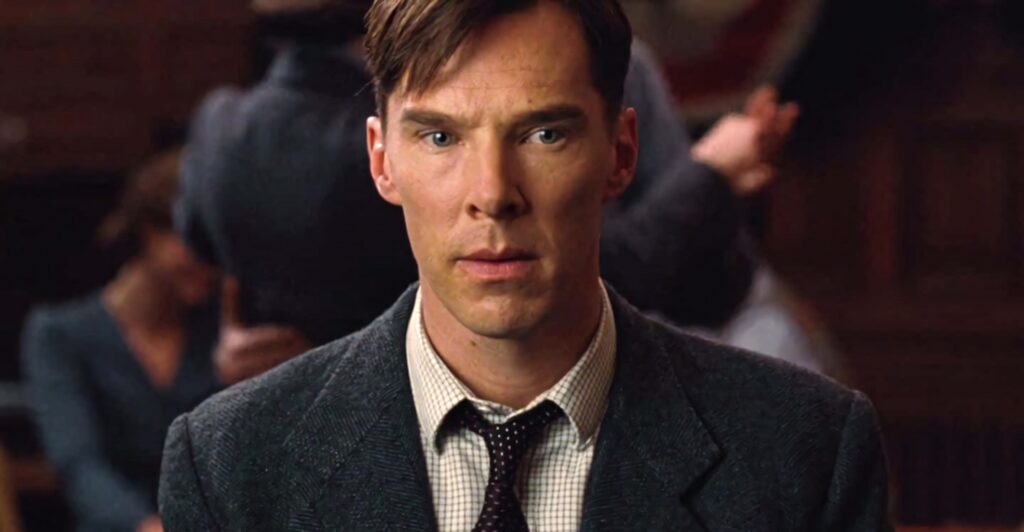 Alan Turing serious intense portrait from The Imitation Game World War II mathematician wallpaper