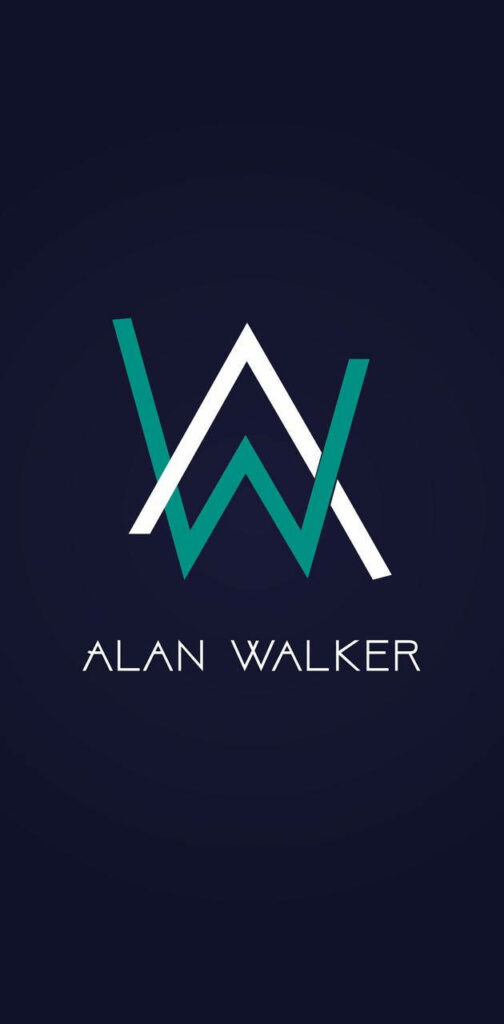 Alan Walker's Signature Logo Shines Against a Serene Blue Backdrop Wallpaper