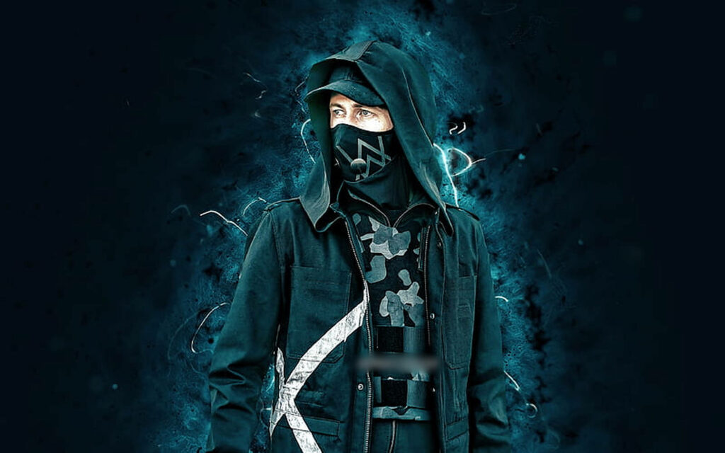 Mysterious Melodies: Captivating Portrait of Alan Walker, Enigmatic DJ, Concealed in Mask and Attired in a Jacket Wallpaper