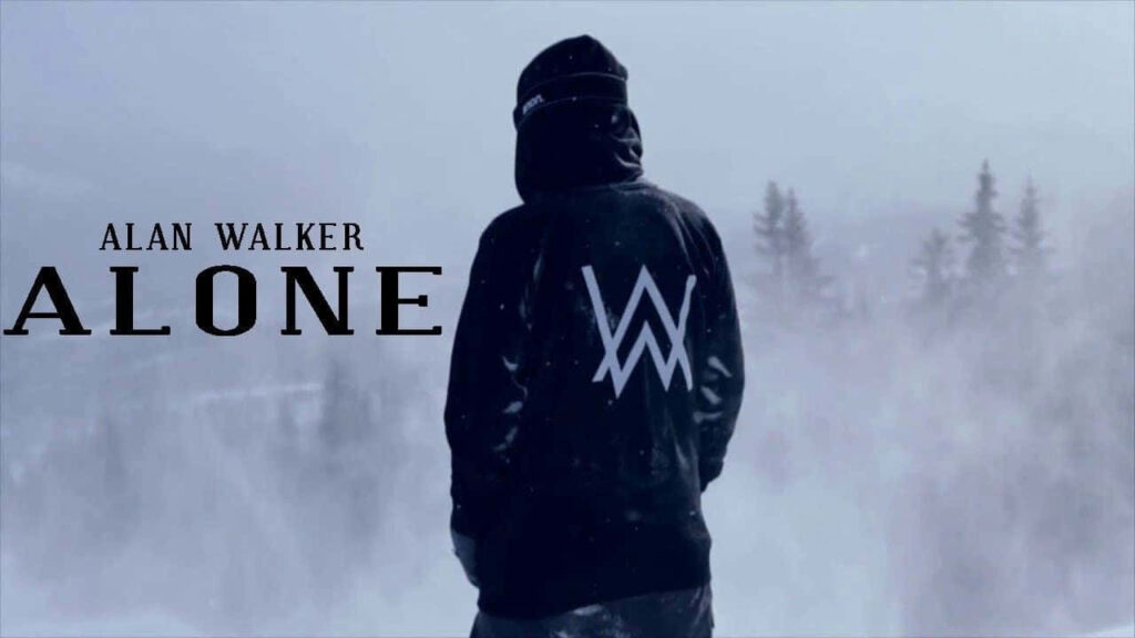 Alan Walker Hoodie Wallpaper: Snowy Landscape Background