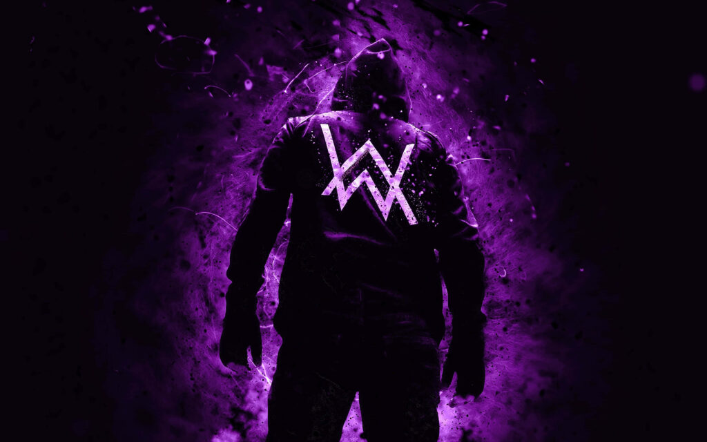 Alan Walker Hoodie Wallpaper: Vibrant Purple Background Design