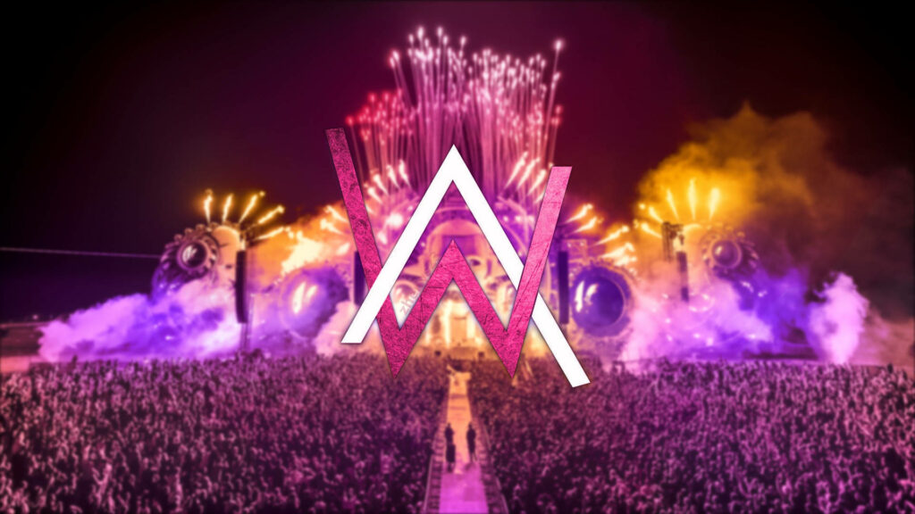Alan Walker's Electrifying Show: A Spectacular Fusion of Music, Fireworks, and Smoke Wallpaper