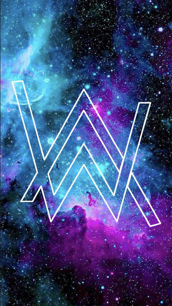 Galactic Spectra: Alan Walker's Euphonic Emblem Shines in Mystical Cosmos Wallpaper