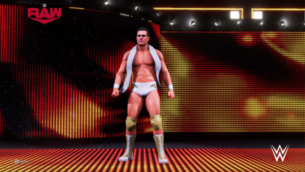 Alberto Del Rio confident WWE Raw 2K arena bright stage lights iconic wrestling backdrop wallpaper
