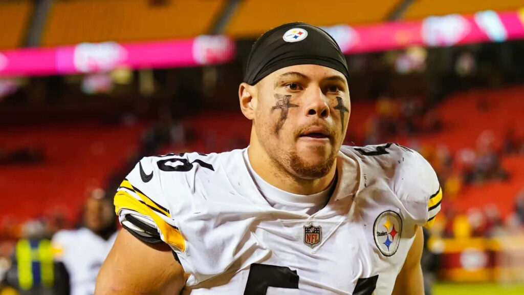 Alex Highsmith Pittsburgh Steelers linebacker intense game day portrait wallpaper background