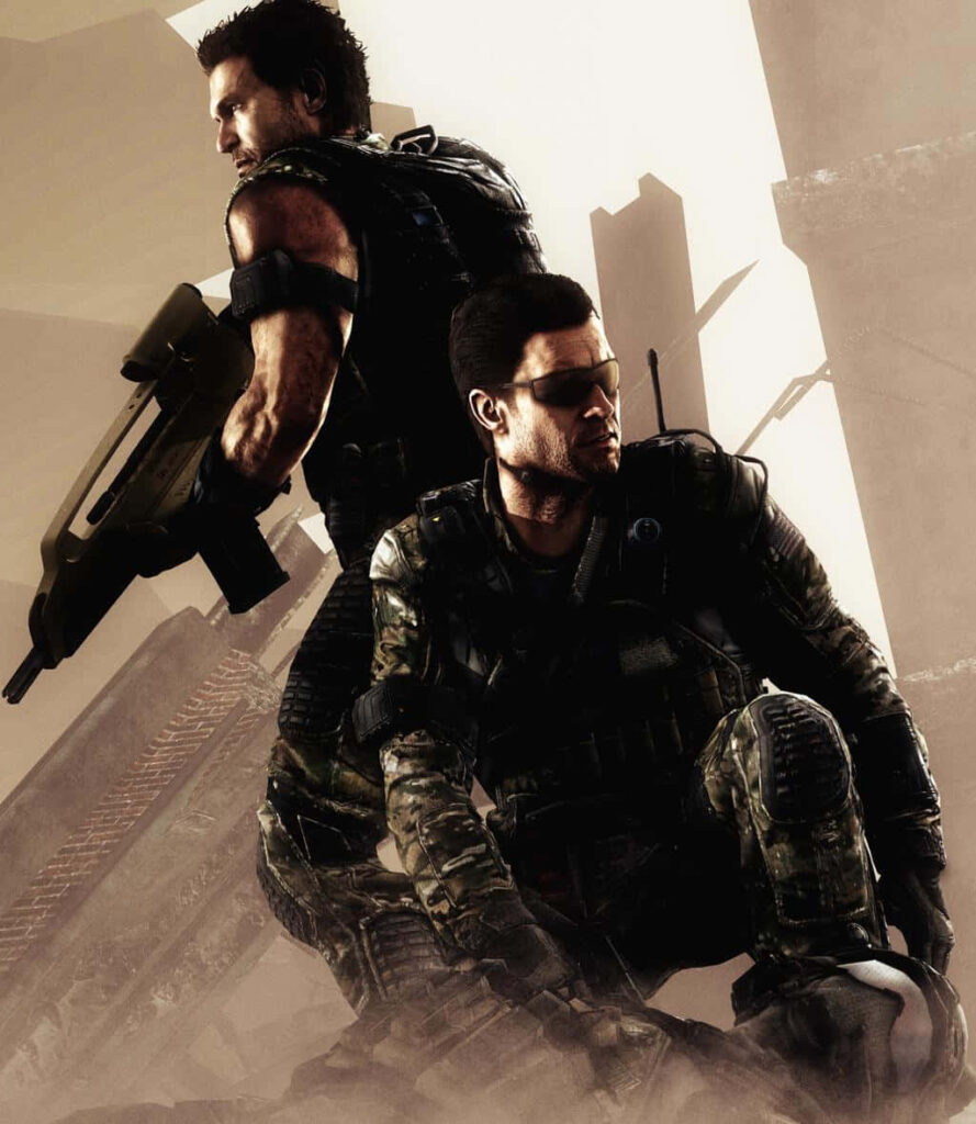 Alex Mason in tactical gear poised for battle intense action professional gaming wallpaper background
