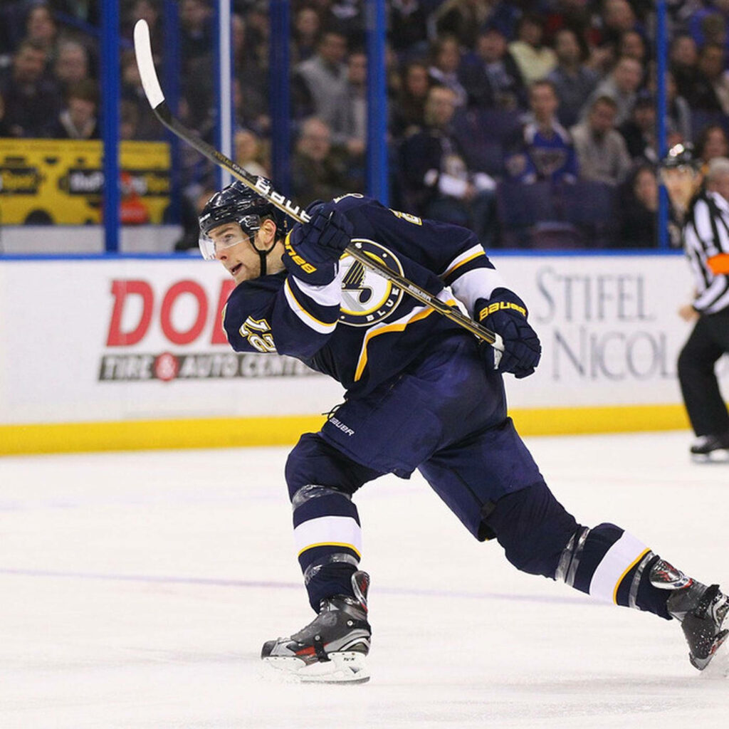 Alex Pietrangelo intense hockey action wallpaper showing dynamic ice skills and game excitement