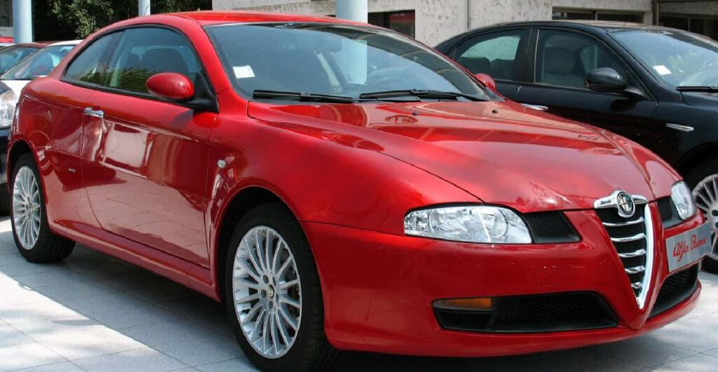 Alfa Romeo GT wallpaper showcasing sleek curves sporty performance and elegant Italian design