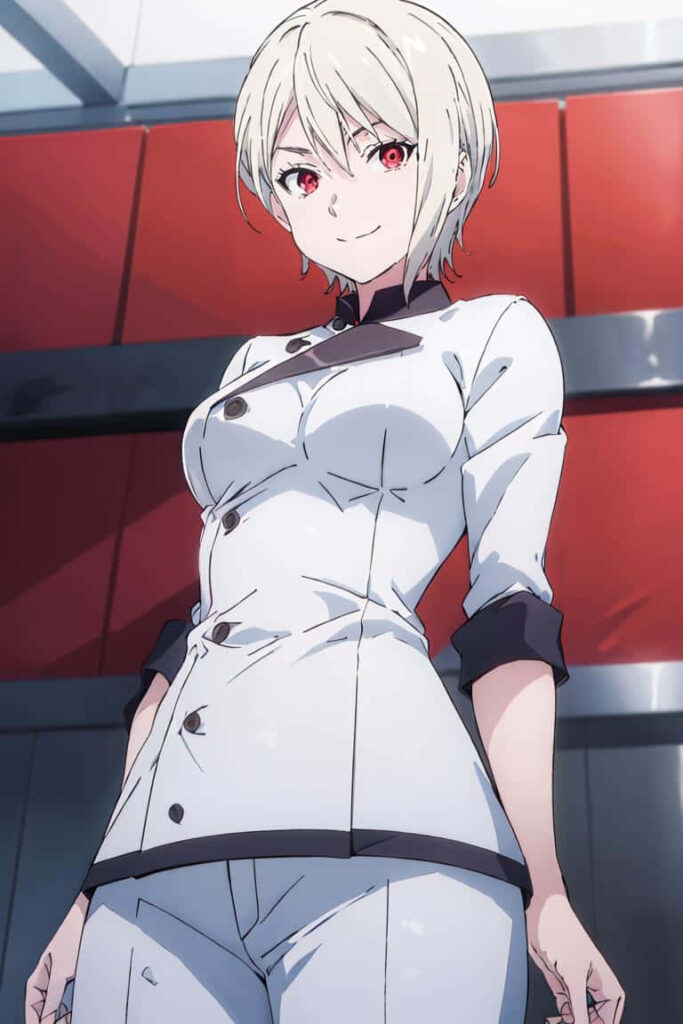 Alice Nakiri anime chef in modern kitchen vibrant wallpaper culinary expertise character