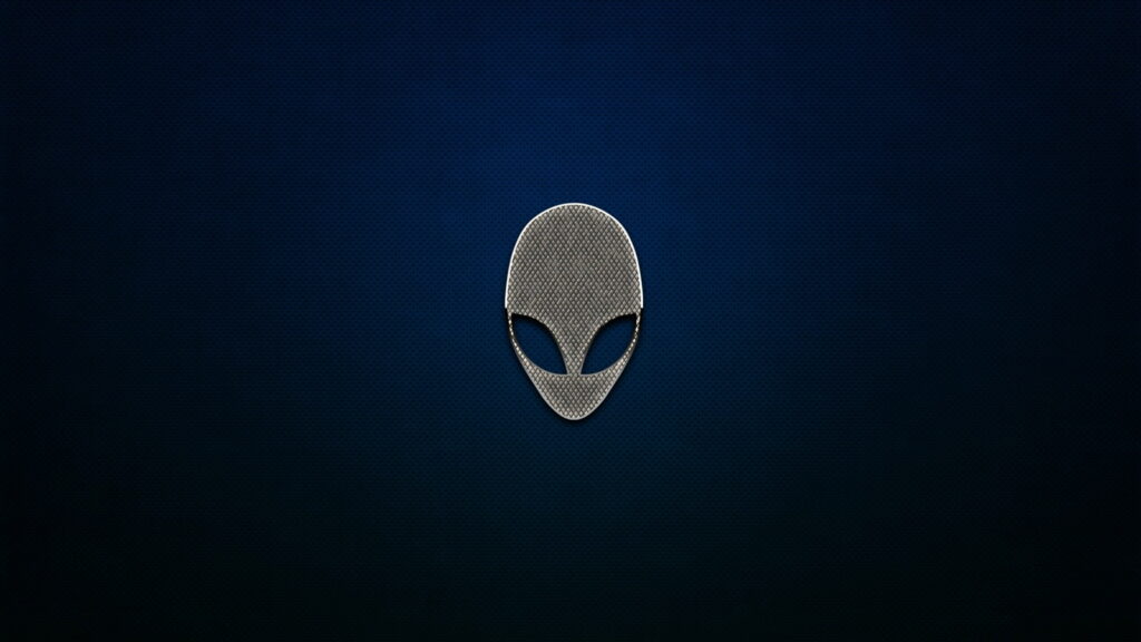 Ethereal Extraterrestrial: Alienware Blue Transcends Galaxies in QHD Space Wallpaper