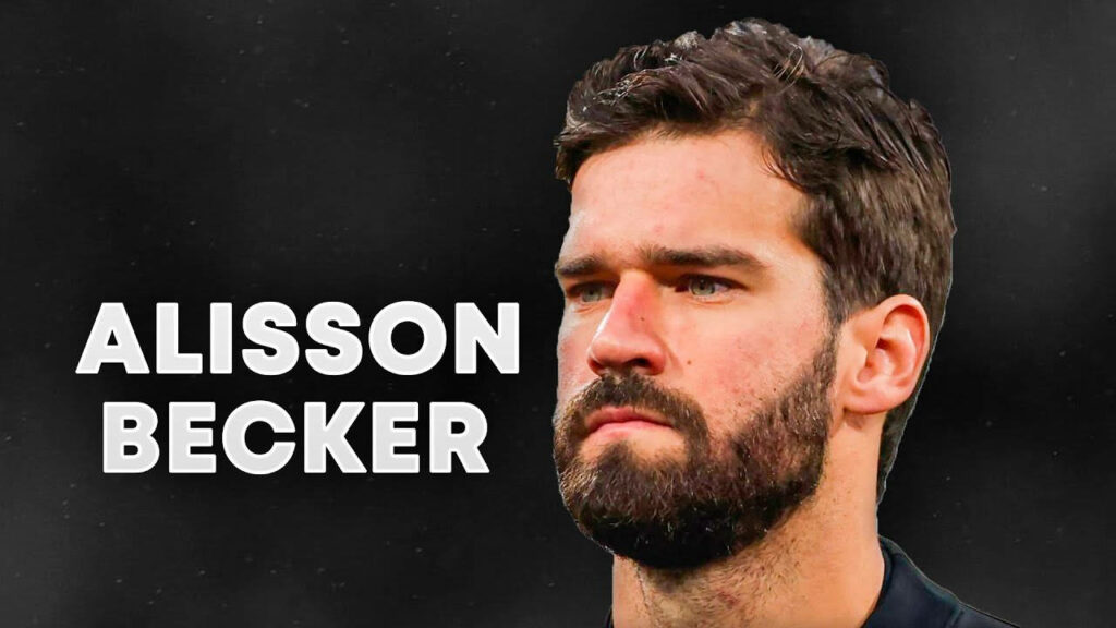 Alisson Becker intense focused expression goalkeeping maestro passion determination wallpaper
