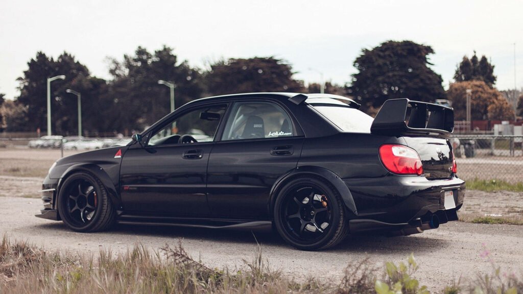All-Black Subaru Wallpaper: Sleek Design & Custom Wheels