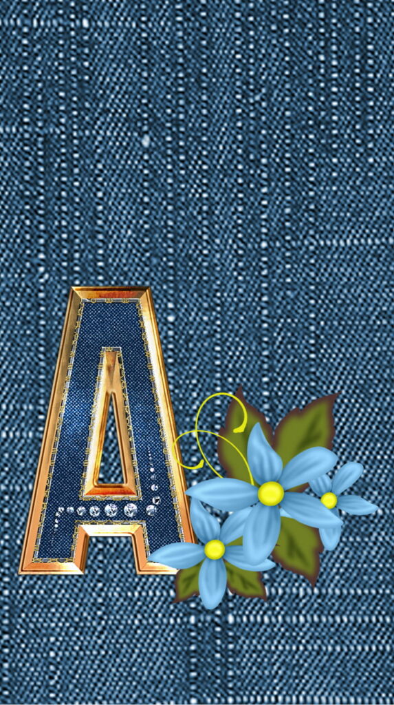 Astonishing A - An Artistic Alphabet on Denim Delight! Wallpaper