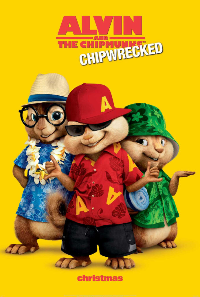 Alvin and the Chipmunks Chipwrecked wallpaper with Alvin Simon Theodore in colorful island outfits