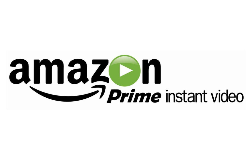 Amazon Prime Video logo on clean white background streaming service branding wallpaper