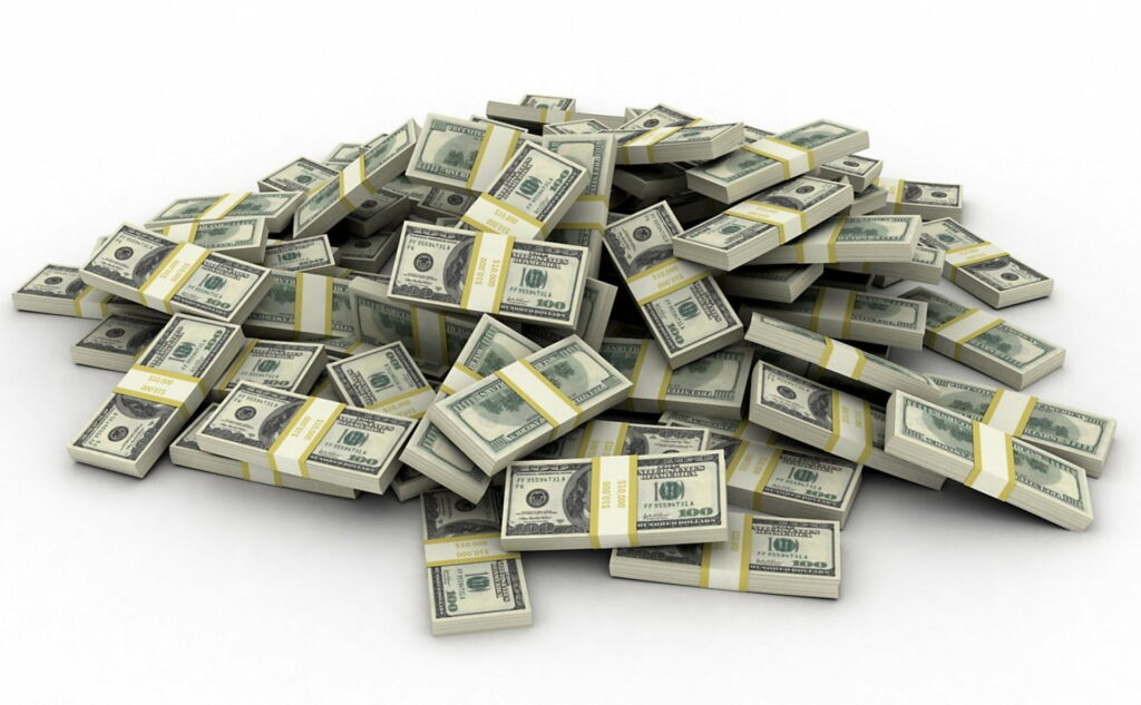 American Wealth: A Stunning HD Wallpaper of US Dollar Notes