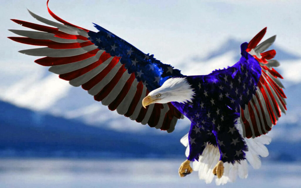 Eagle of Freedom: Photoshopped Patriotic Wallpaper