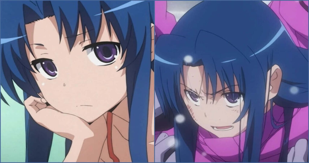 Ami Kawashima anime wallpaper with vibrant colorful background and expressive personality pose