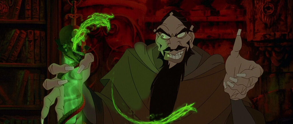 Anastasia Evil Rasputin casting green magical spell dark mystical energy wallpaper background