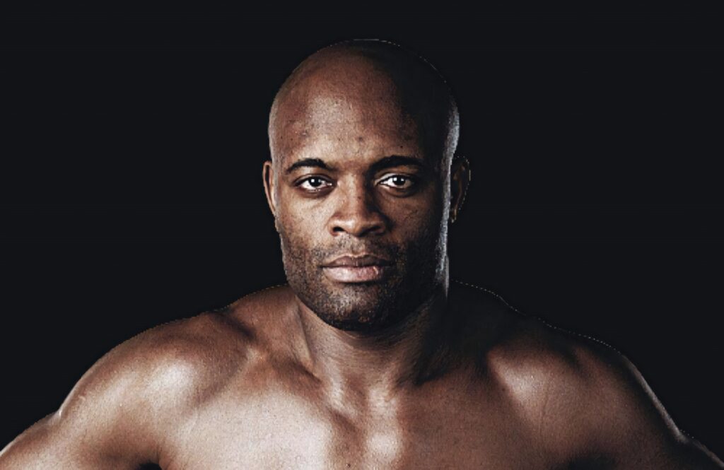 Anderson Silva close-up portrait showing strength determination dark background wallpaper