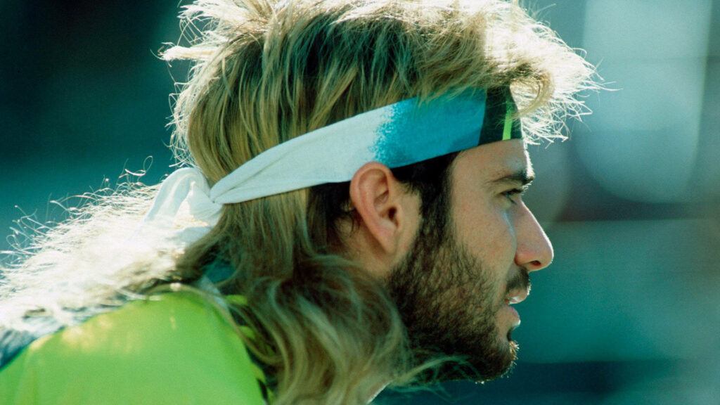 Andre Agassi Wallpaper: Iconic Side Profile & Signature Headband