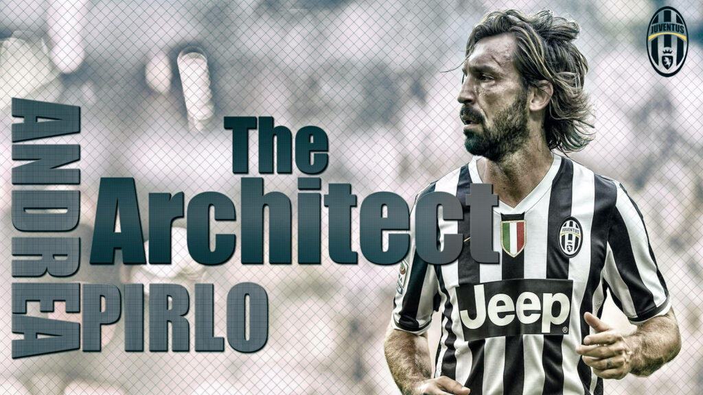 Andrea Pirlo Juventus footballer in action legendary playmaker The Architect wallpaper background