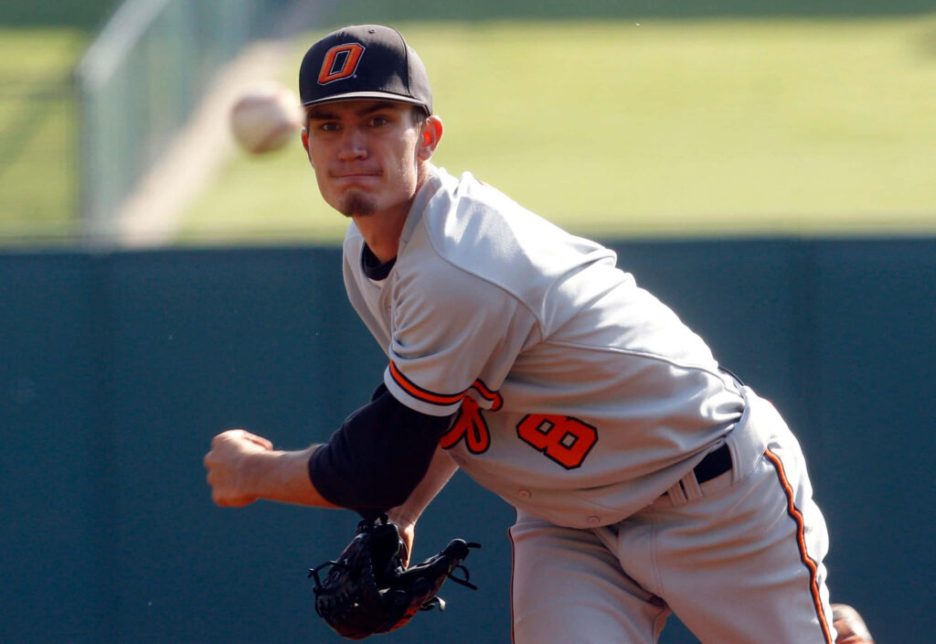 Andrew Heaney pitching on baseball field showing focus and athletic form action wallpaper