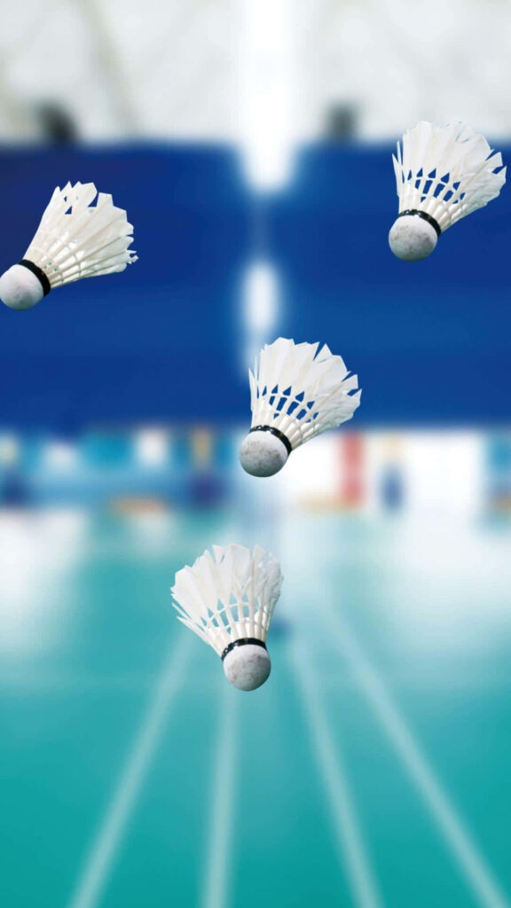 Badminton Shuttlecock Blur Blue Background Wallpaper
