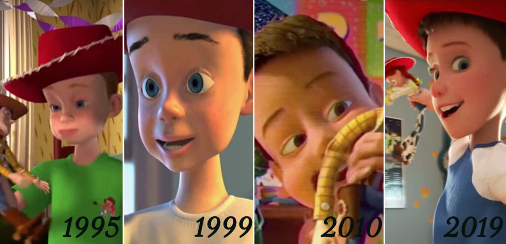 Andy Davis Toy Story Evolution Wallpaper: 1995 to 2019