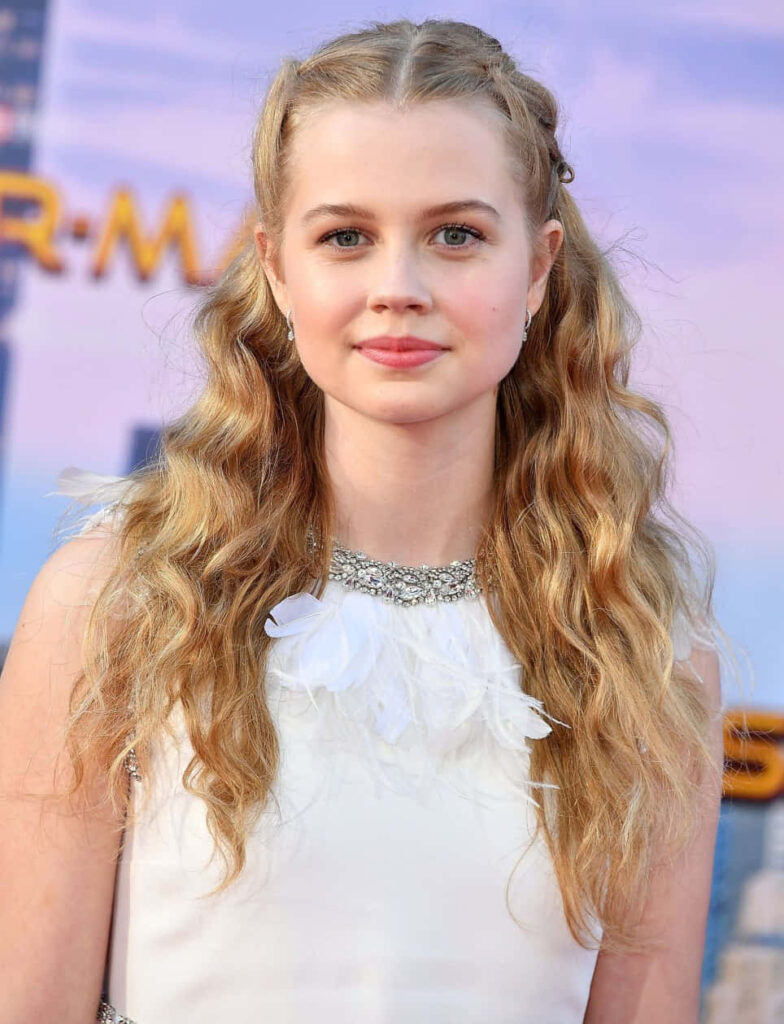 Angourie Rice elegant event appearance with soft waves radiant presence wallpaper background