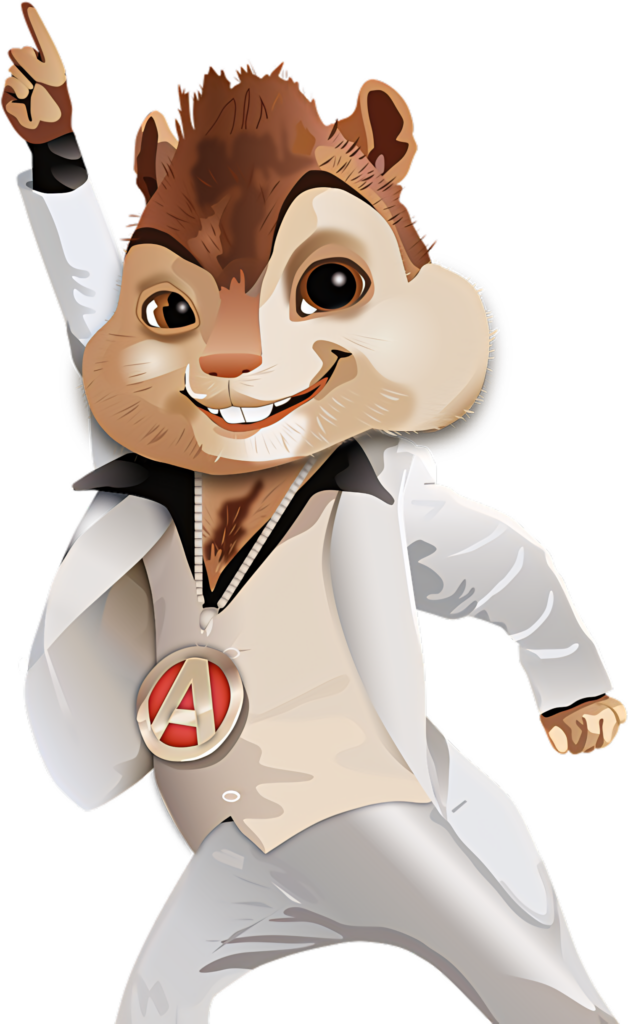 Dancing Chipmunk Wallpaper: Stylish White Outfit & Fun Energy