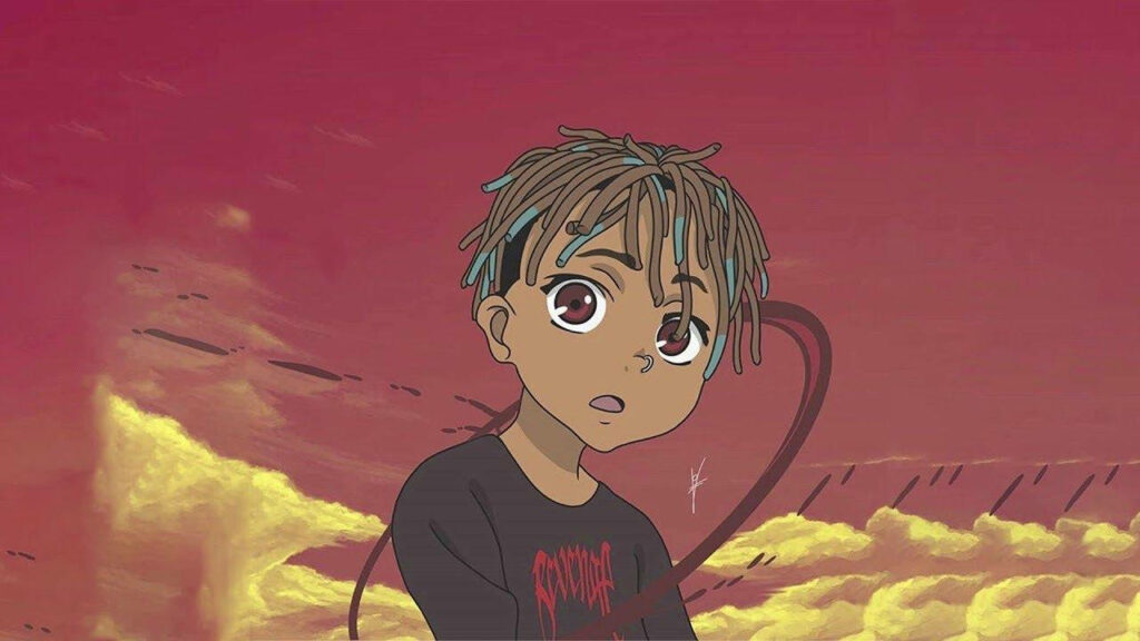 Animated Throwback: Juicy Dreadlocks Take Center Stage in This Vibrant Wallpaper