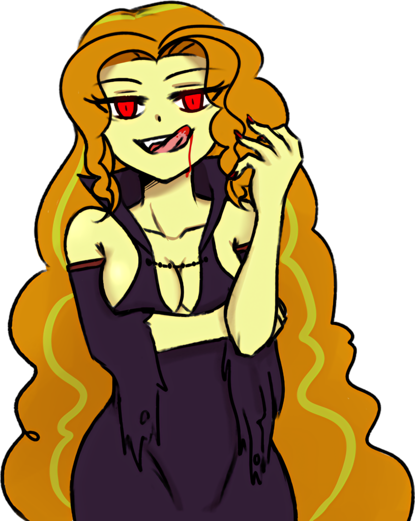 Animated Vampire Wallpaper: Striking Red Eyes & Flirtatious Charm