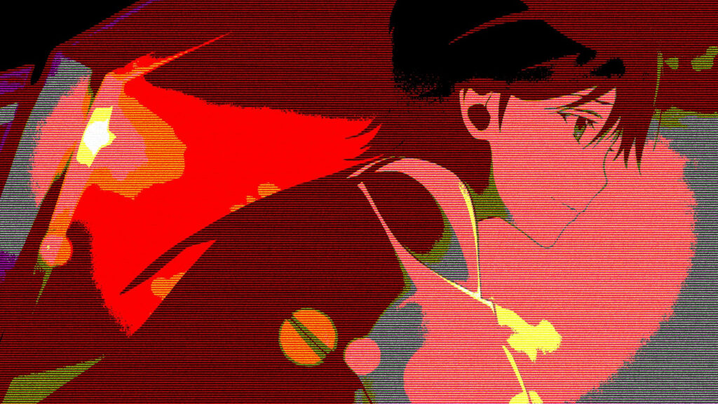 Vivid Anime Aesthetic Wallpaper with Bold Graphics - Retro Pixel Style