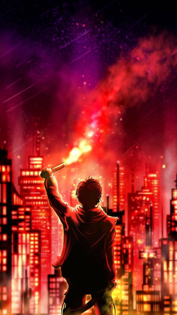 Attitude in Animation: The Cool Anime Vibe as a High-Def Phone Wallpaper