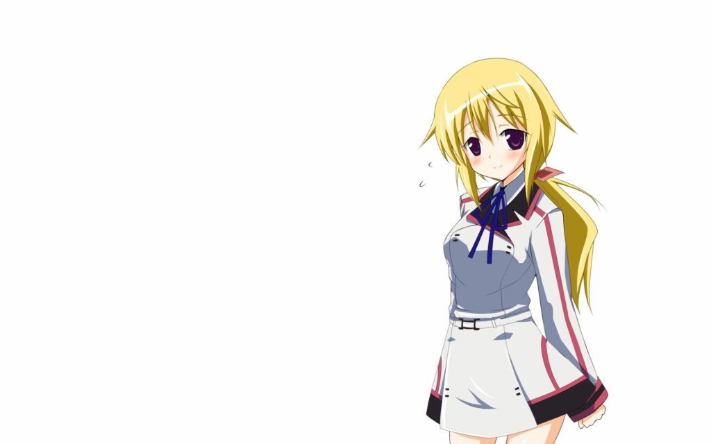 Anime Girl Wallpaper: Calm Blonde in Minimalist Style