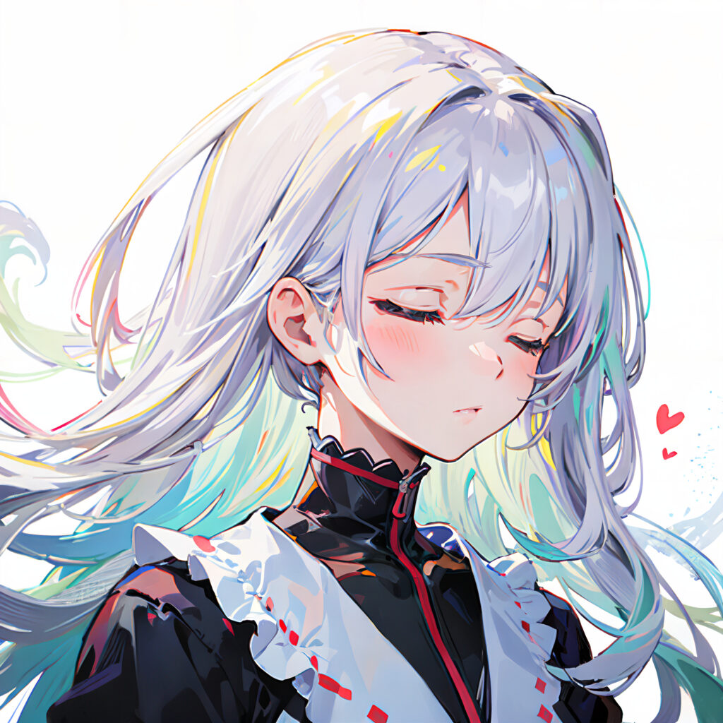 Anime Girl with Flowing Hair in School Uniform - Whimsical Wallpaper